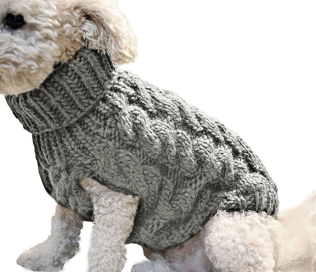 Puppy Dog Jumper Winter Warm Knitted Sweater Pet Clothes Small Dogs Coat Thermal S Size - Black