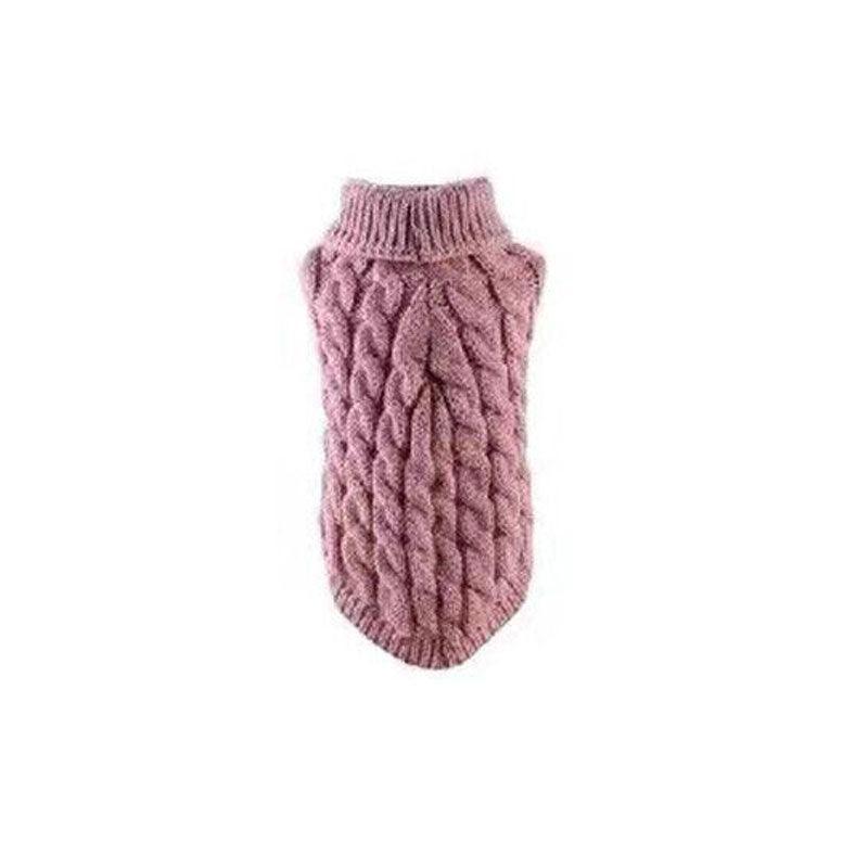 Puppy Dog Jumper Winter Warm Knitted Sweater Pet Clothes Small Dogs Coat Thermal M Size - White