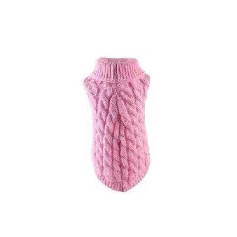 Puppy Dog Jumper Winter Warm Knitted Sweater Pet Clothes Small Dogs Coat Thermal M Size - White