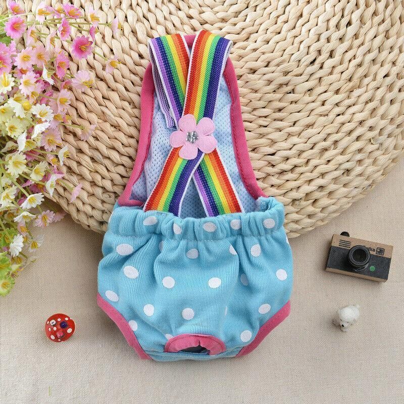 Female Pet Dog Cat Puppy Pant Menstrual Sanitary Nappy Diaper Wrap Underwear Pink - XS