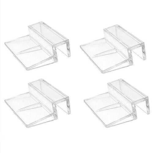 4Pcs Aquarium Fish Tank Glass Cover Support Holder Acrylic Clip Bracket 6/8/10/12mm - 12mm
