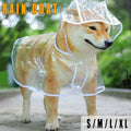 Puppy Waterproof Pet Dog Raincoat Jacket Clothes Vest Rain Coat Outdoor Hoodies White - M