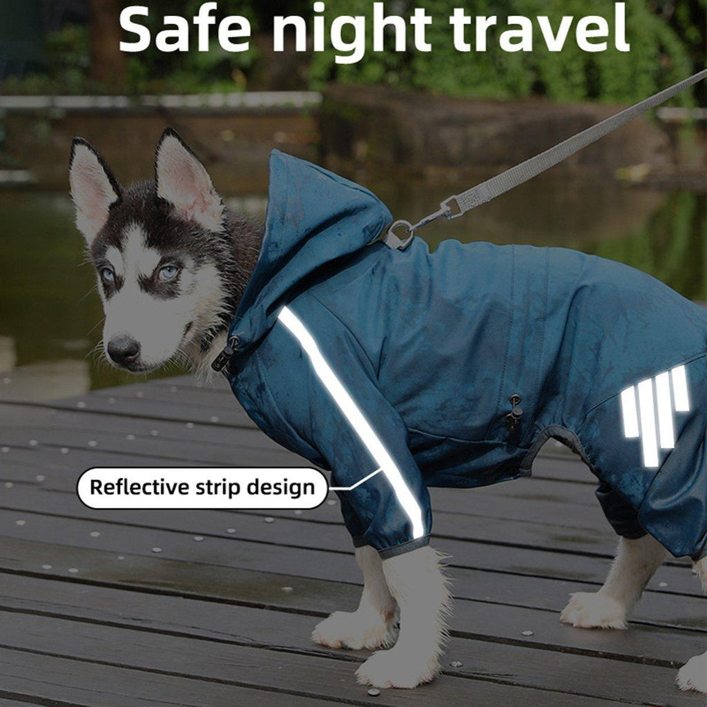 Waterproof Four Corner Pet Raincoats In Large Medium And Small Sizes Are Suitable For Dogs - Pink - L