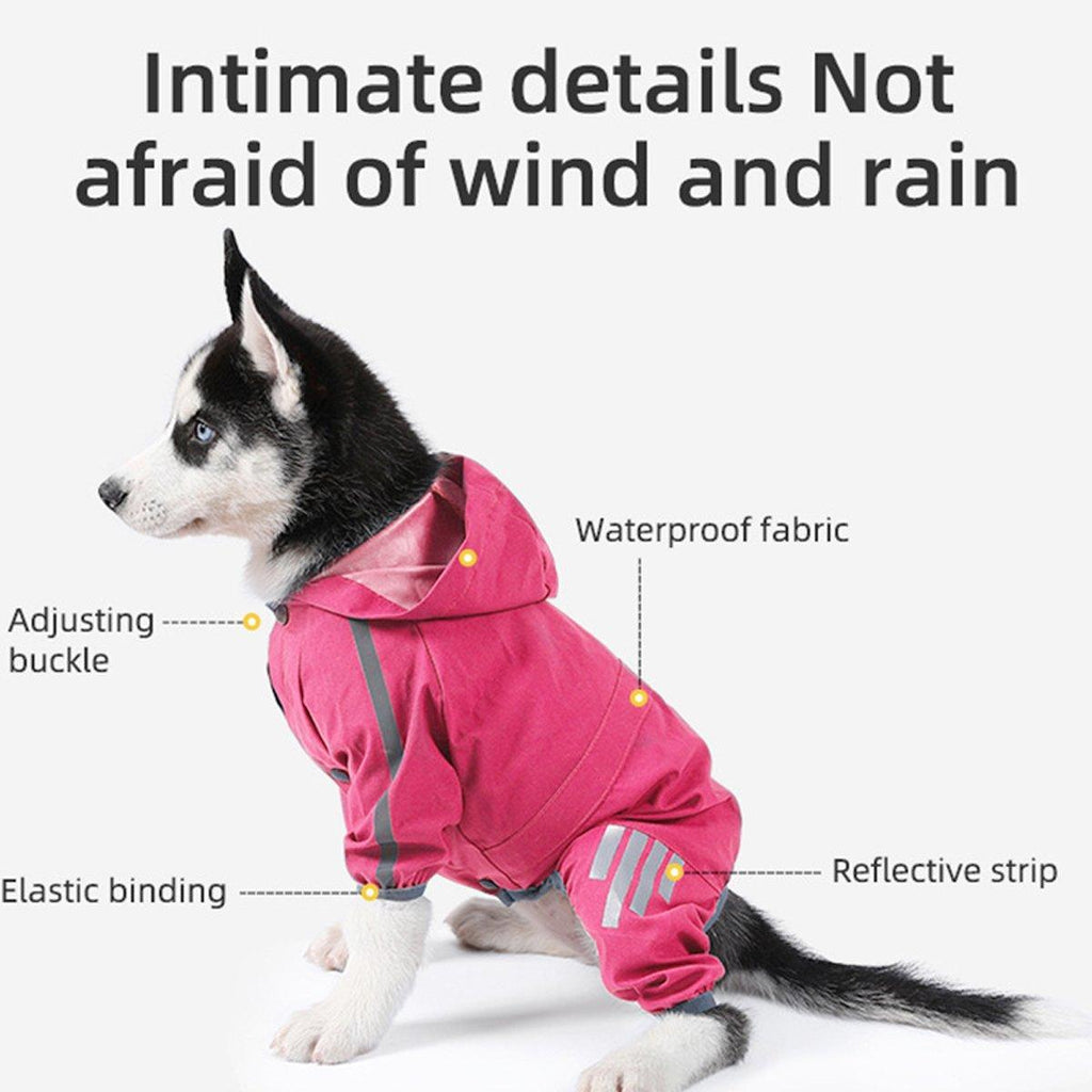 Waterproof Four Corner Pet Raincoats In Large Medium And Small Sizes Are Suitable For Dogs - Orange - XL