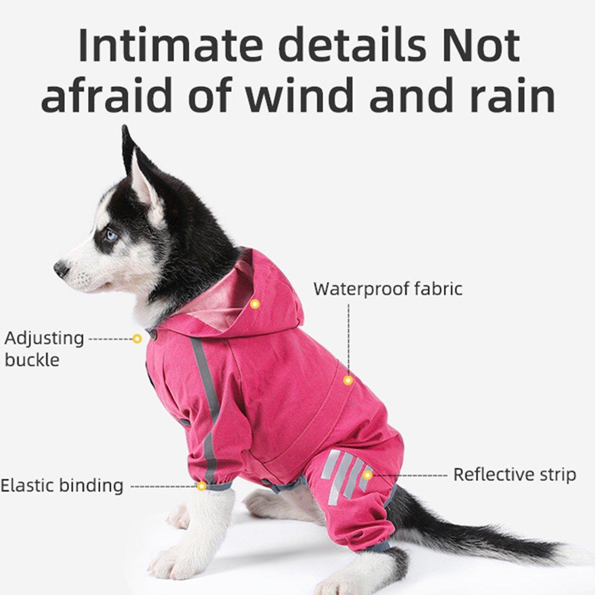 Waterproof Four Corner Pet Raincoats In Large Medium And Small Sizes Are Suitable For Dogs - Purple - XXL