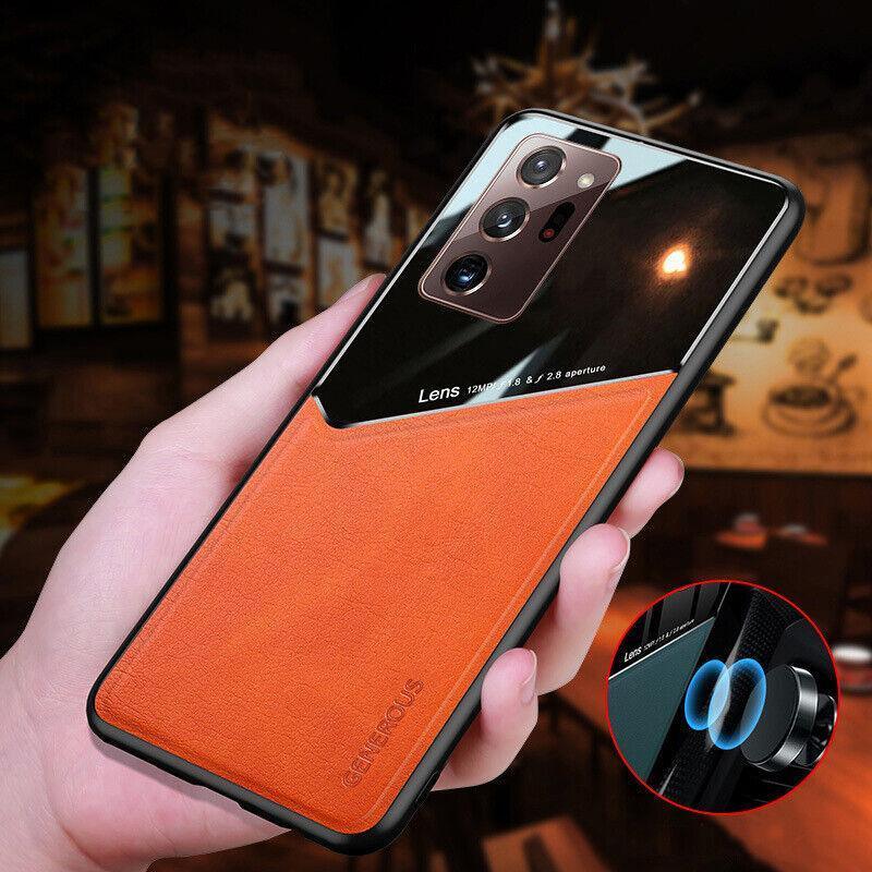 For Samsung Galaxy S21 S22 Note 20 Ultra Plus S20 FE Leather Case Black - For Samsung S30 Plus/S21 Plus