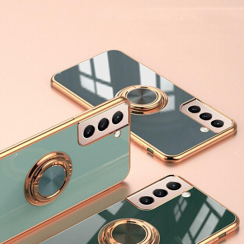Black Shockproof Ring Holder Case Cover for Samsung S22 Ultra Plus Note 20 - Samsung Galaxy A32 5G