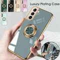 Dark Green Shockproof Ring Holder Case Cover for Samsung S22 Ultra S22 Plus Note 20 - Samsung Galaxy A13