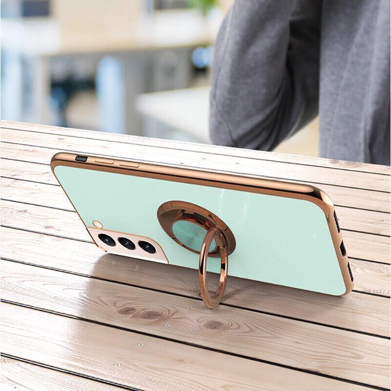 Dark Green Shockproof Ring Holder Case Cover for Samsung S22 Ultra S22 Plus Note 20 - Samsung Galaxy A13