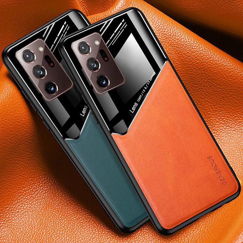 For Samsung Galaxy S21 S22 Note 20 Ultra Plus S20 FE Leather Case Black - For Samsung S22 Plus