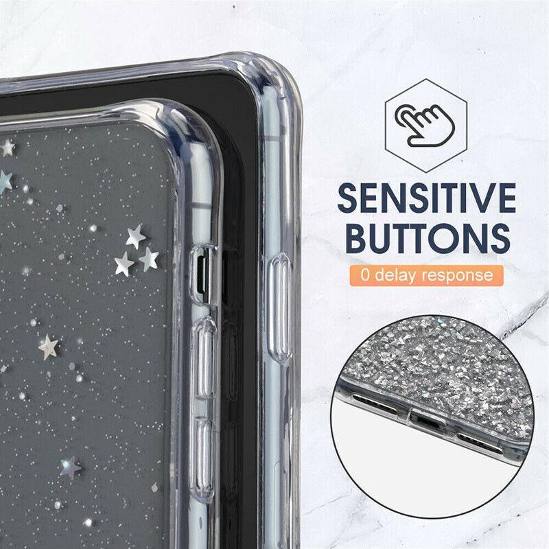 For Samsung Galaxy S20 Fe S21 Ultra S20 Shockproof Bling Glitter Soft Case Purple - For Samsung S8+