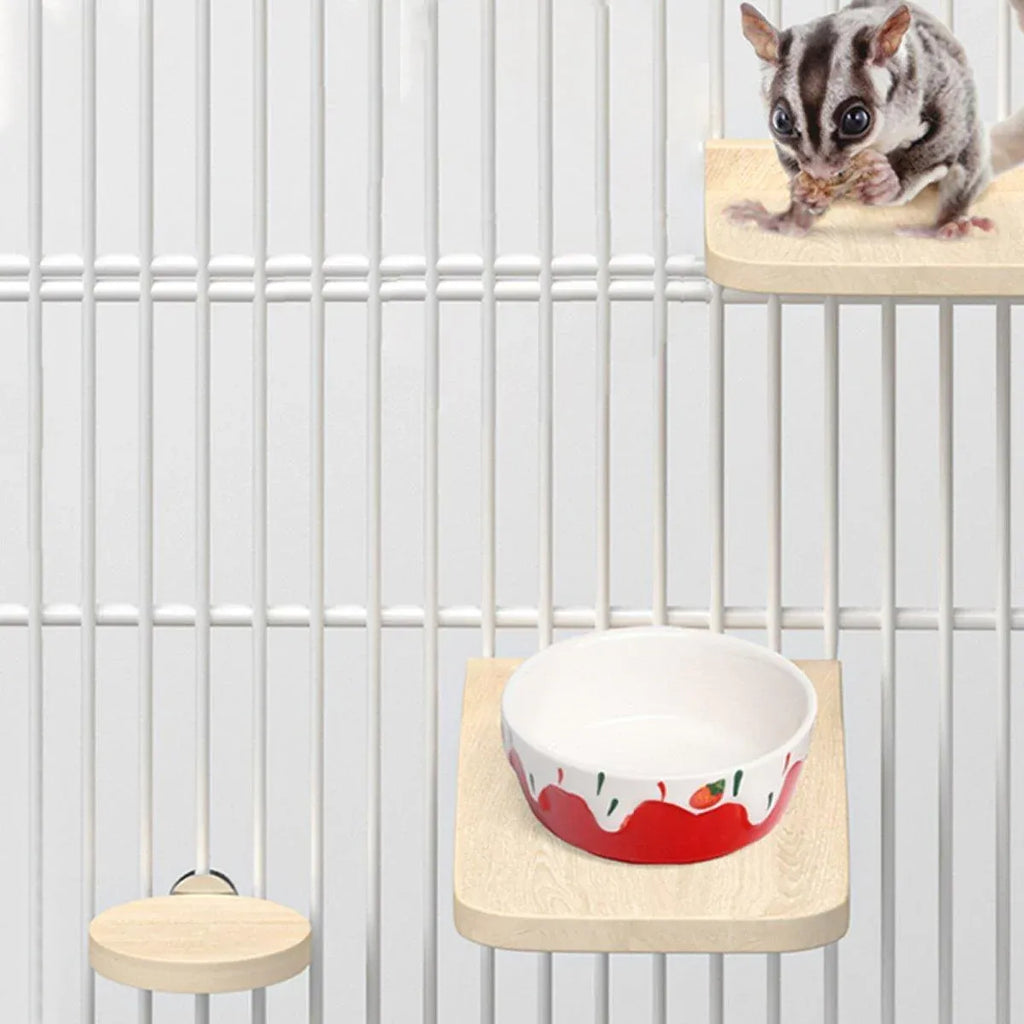 Hamster Parrot Play Stand Jump Platform Squirrel Cage Accessories Gear Pet Toy - A2101 (10*10*1.2cm)