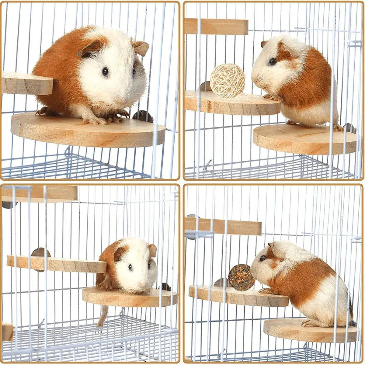 Hamster Parrot Play Stand Jump Platform Squirrel Cage Accessories Gear Pet Toy - A2101 (10*10*1.2cm)