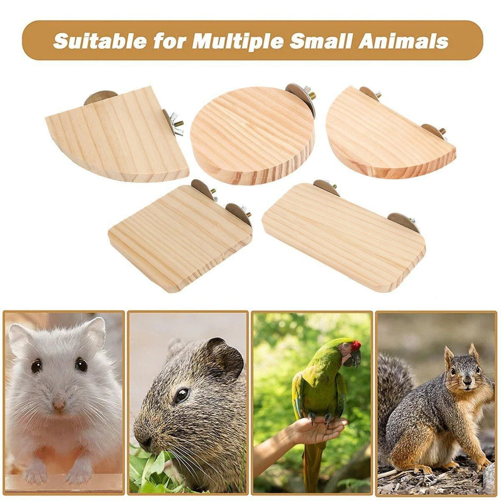 Hamster Parrot Play Stand Jump Platform Squirrel Cage Accessories Gear Pet Toy - A2109 (9.5*9.5*1.5cm)