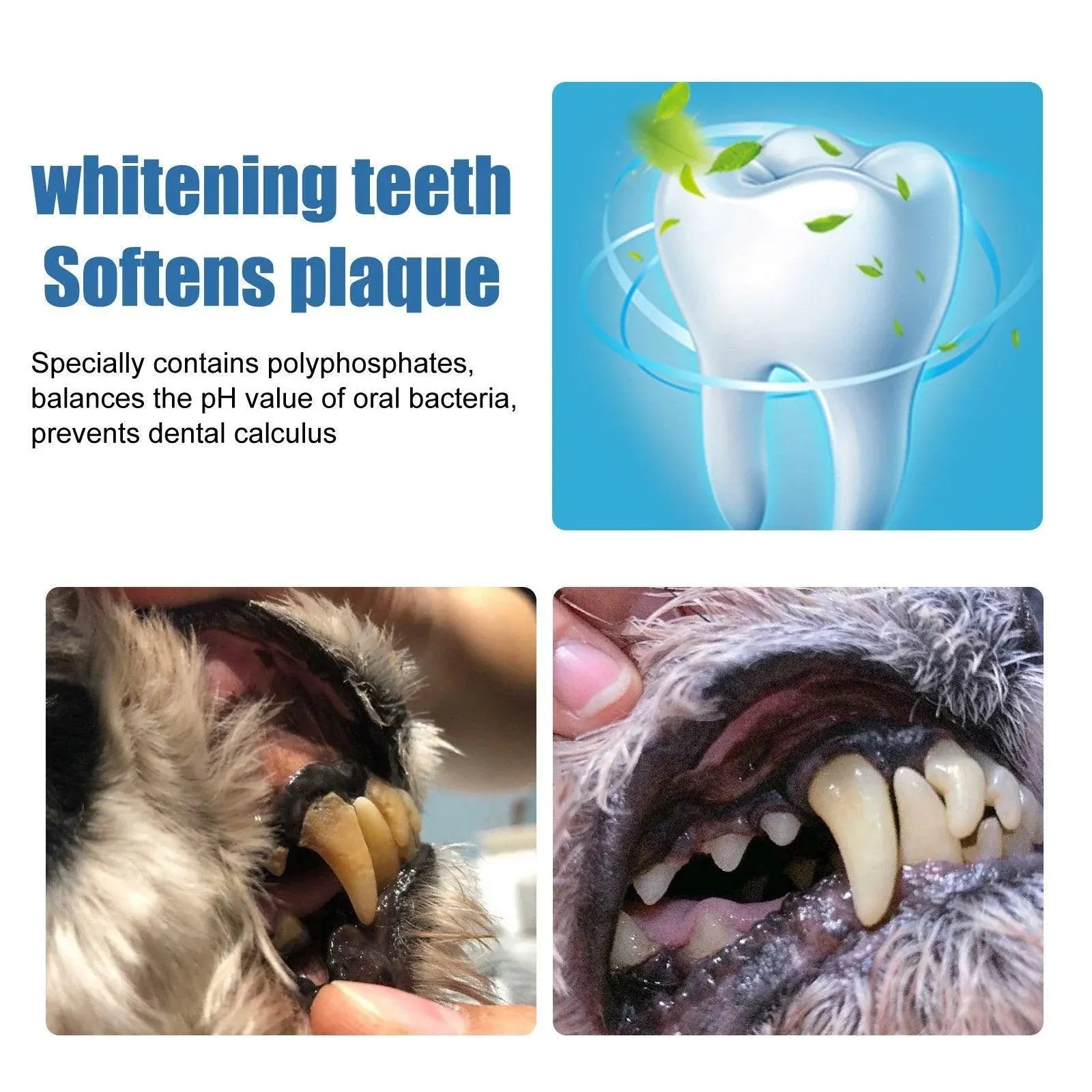 Pet Tartar Remover for Yellow Teeth Bad Breath Cleaning Foam Oral Care Cleaner