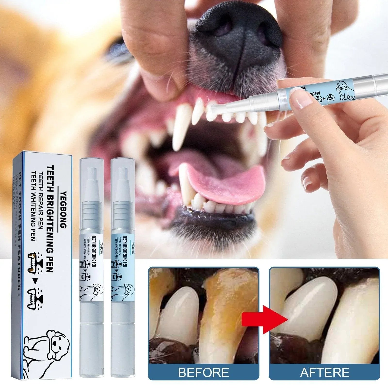 Pet Dental Cleaning Pencil for Dogs Cats Remove Calculus Oral Care Tool Pen