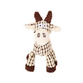 Squeaky Dog Toy Plush Chew Rope Pet Puppy Toys with Squeaker Crinkle for Teething - White Donkey