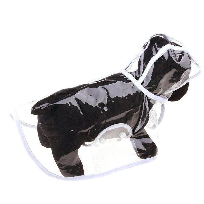 Puppy Waterproof Pet Dog Raincoat Jacket Clothes Vest Rain Coat Outdoor Hoodies White - S
