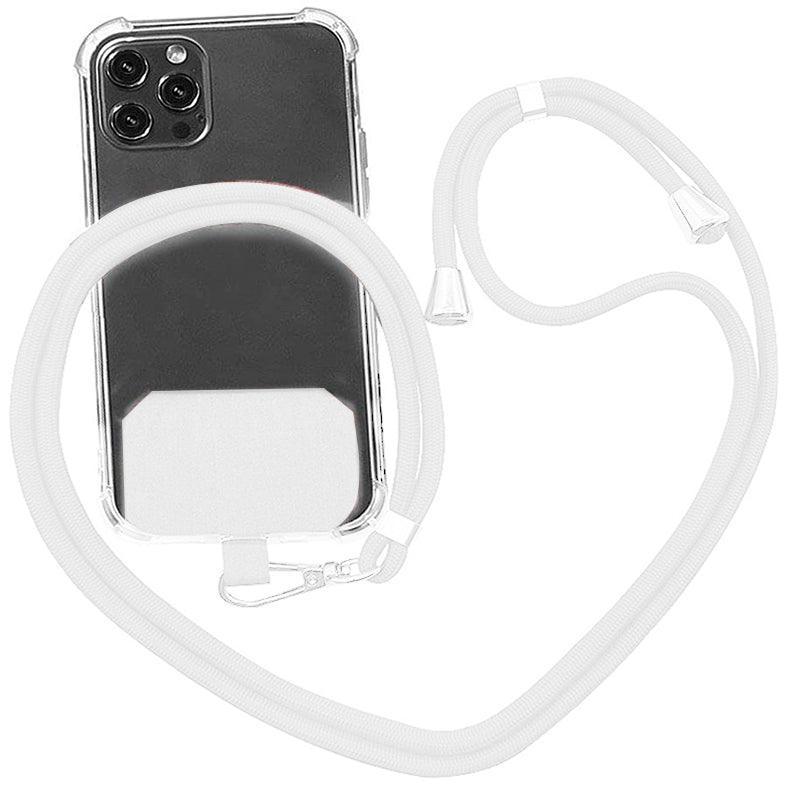 Adjustable Phone Lanyard with Patch for Most Cases Neck Strap Holder - Red