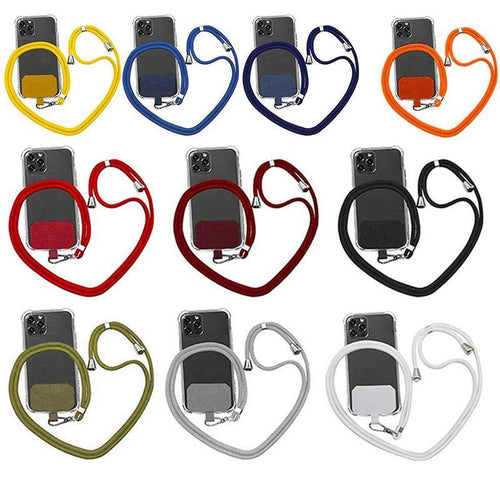 Adjustable Phone Lanyard with Patch for Most Cases Neck Strap Holder - Green