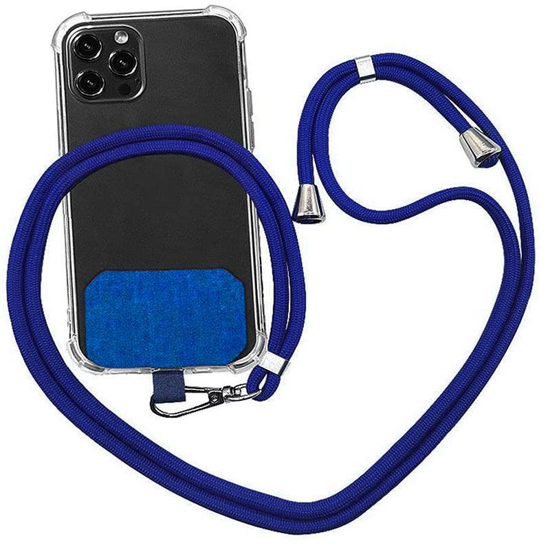 Adjustable Phone Lanyard with Patch for Most Cases Neck Strap Holder - Wine Red
