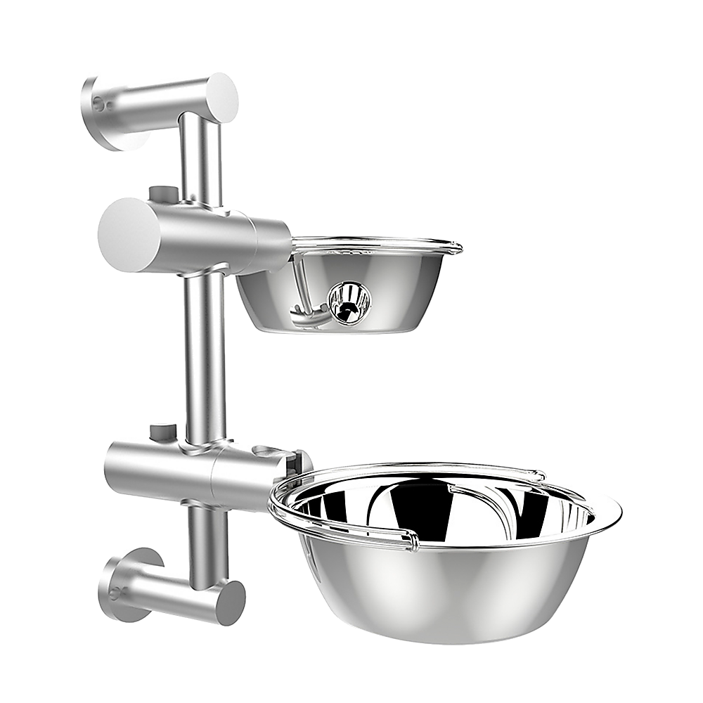 Wall Mounted Dog Bowl Adjustable Height Pet Feeder For Easy Feeding