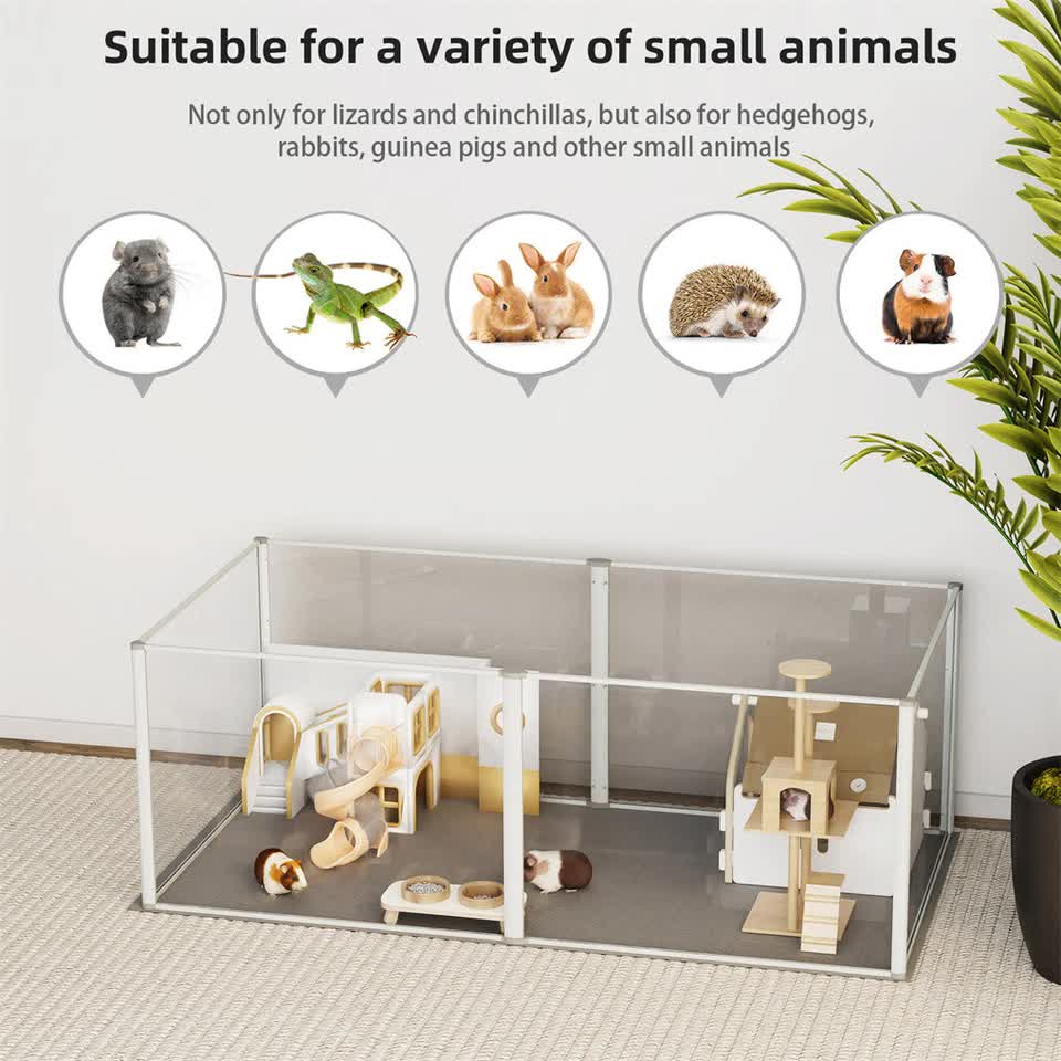 Large Acrylic Dog Playpen Fence Clear Pet Fertility Cage Fence Enclosure Playgroup