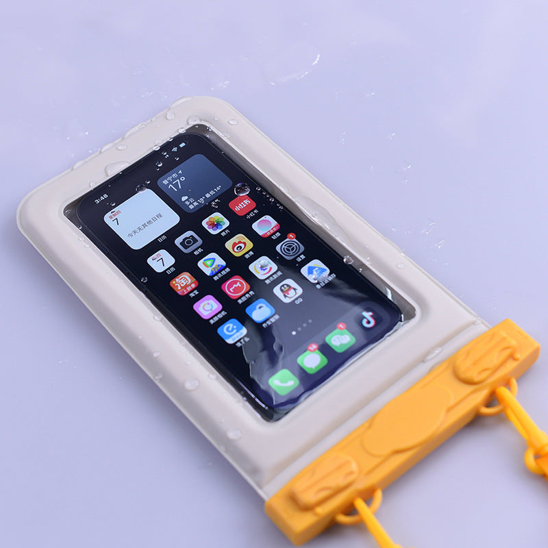IPX8 Waterproof Phone Pouch with Inflatable Floating Layer,Touchscreen Dry Bag for Swimming(green)