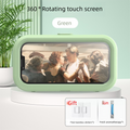 Waterproof Shower Phone Holder Wall Mount with Aromatherapy - 360° Rotating & Retractable Anti-Fog Case - Drill-Free Bathroom & Kitchen Mobile Stand - Green