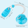 Blue Slipper-Style Dog Toy — Suction Cup Design: Durable, Chew-Resistant Teether for Mental Stimulation, Independent Play, and Energy Expenditure — Pet Dog Chewing Toy