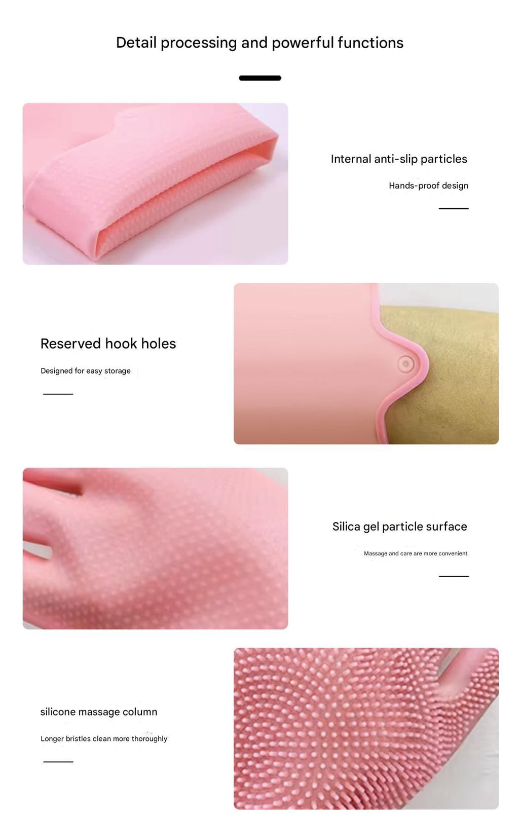 Blue Silicone Pet Bathing Gloves - Pink Double-Sided Design for Cats and Dogs - Gentle Massage, Easy Lather, Durable and Waterproof, Ideal for Pet Grooming and Home Use