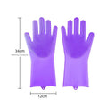Purple Silicone Pet Bathing Gloves - Pink Double-Sided Design for Cats and Dogs - Gentle Massage, Easy Lather, Durable and Waterproof, Ideal for Pet Grooming and Home Use