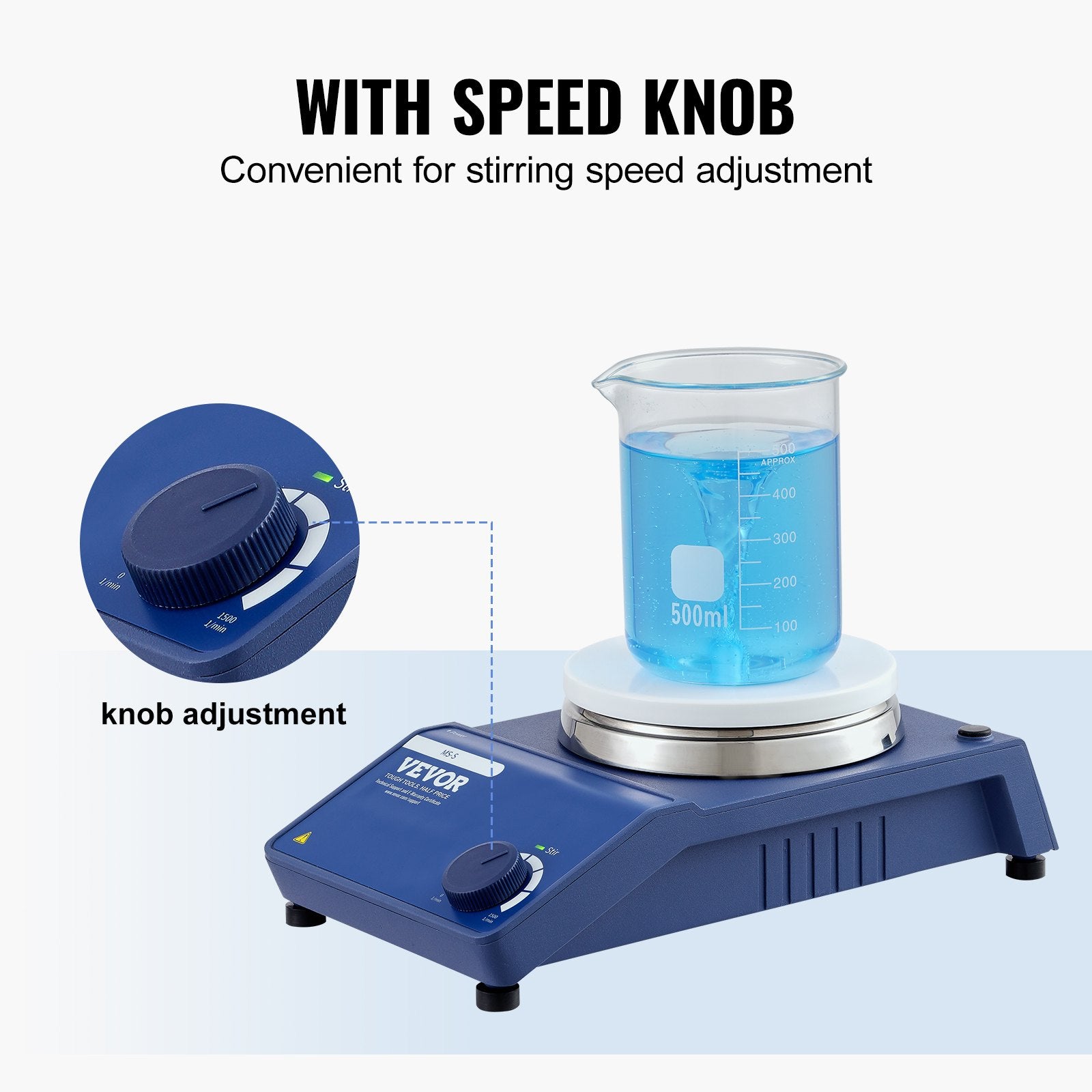 Magnetic Stirrer Stir Plate Kit 0-1500 RPM Adjustable Speed Max 22L