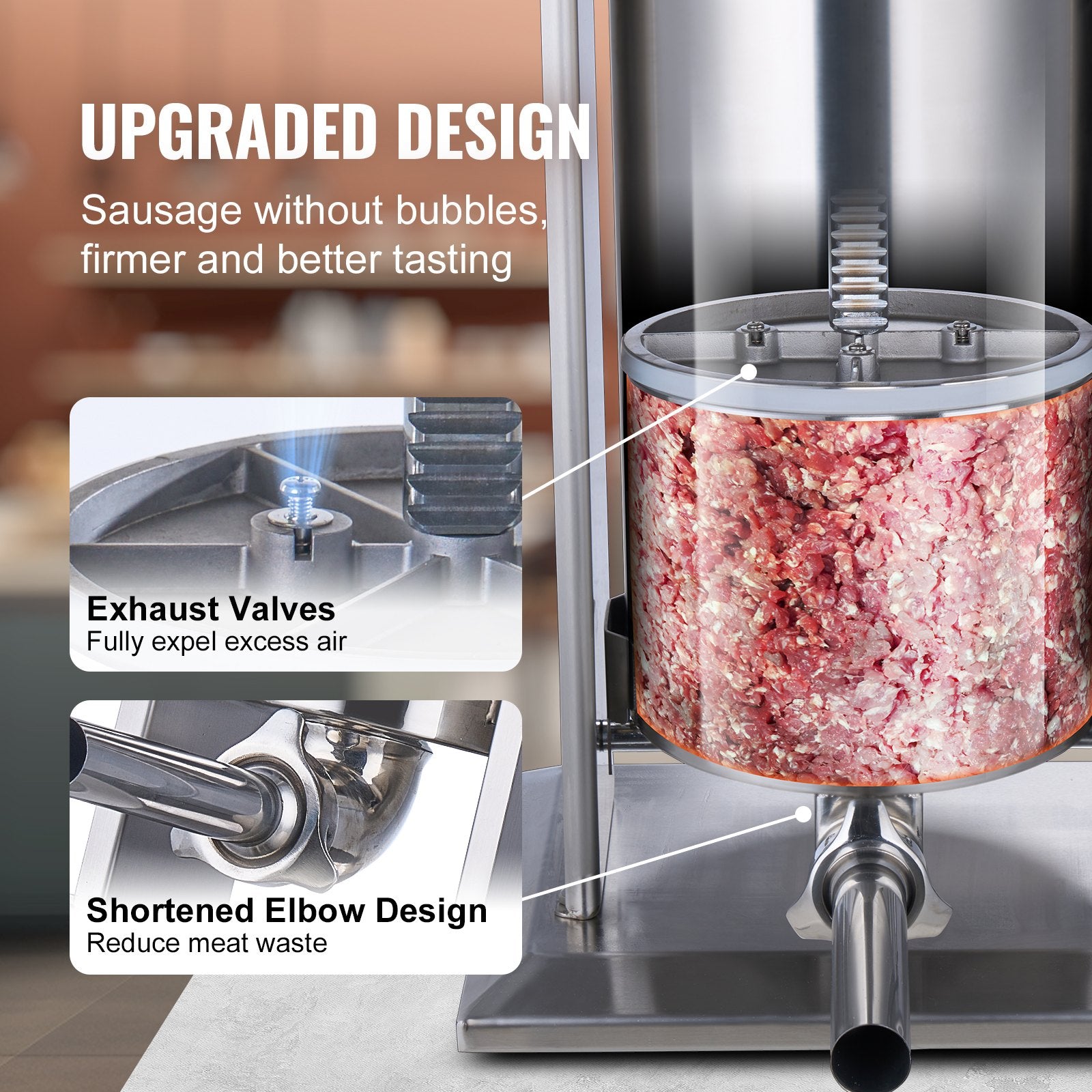 Electric Sausage Stuffer 25 L Vertical Meat Stuffer 304 Stainless Steel