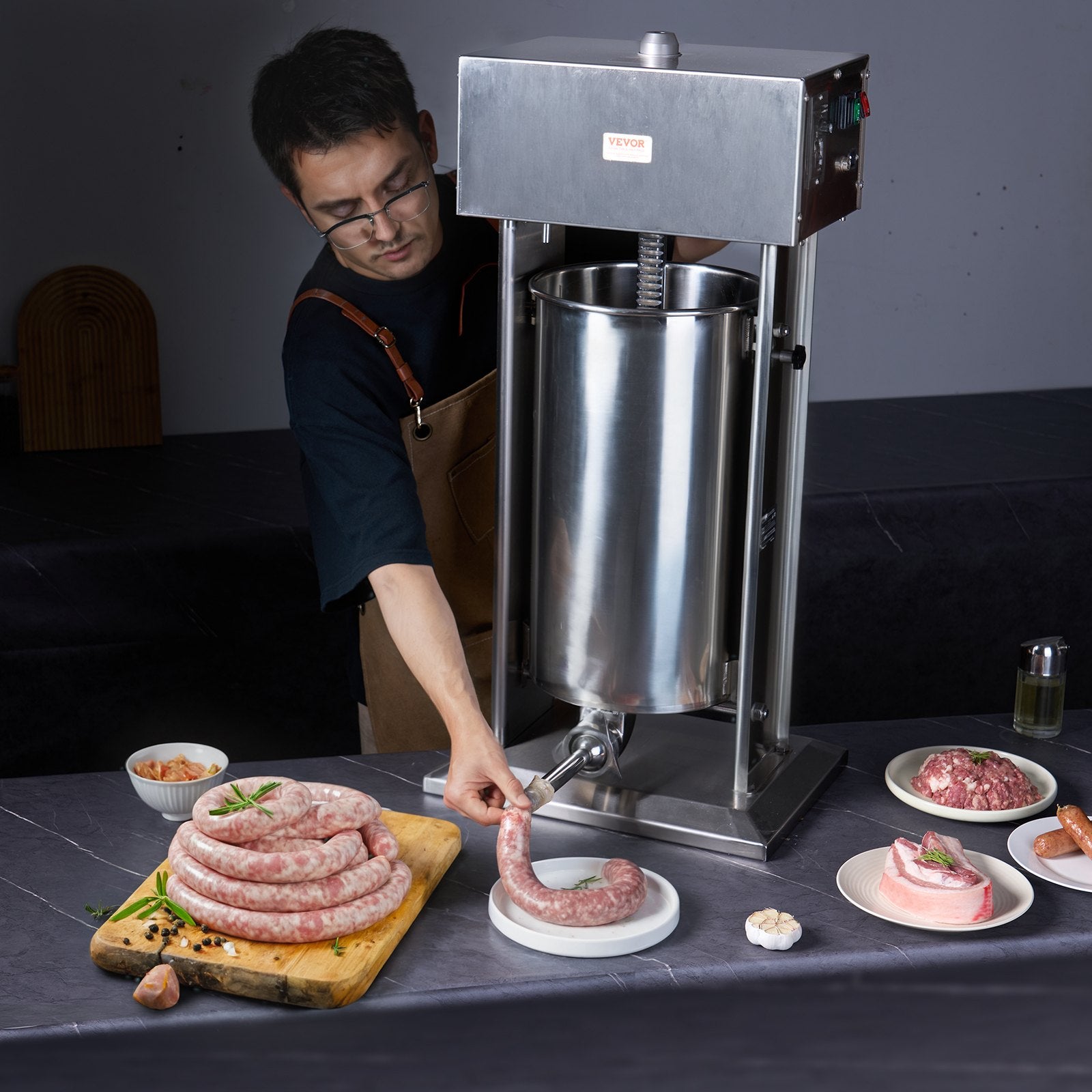 Electric Sausage Stuffer 25 L Vertical Meat Stuffer 304 Stainless Steel