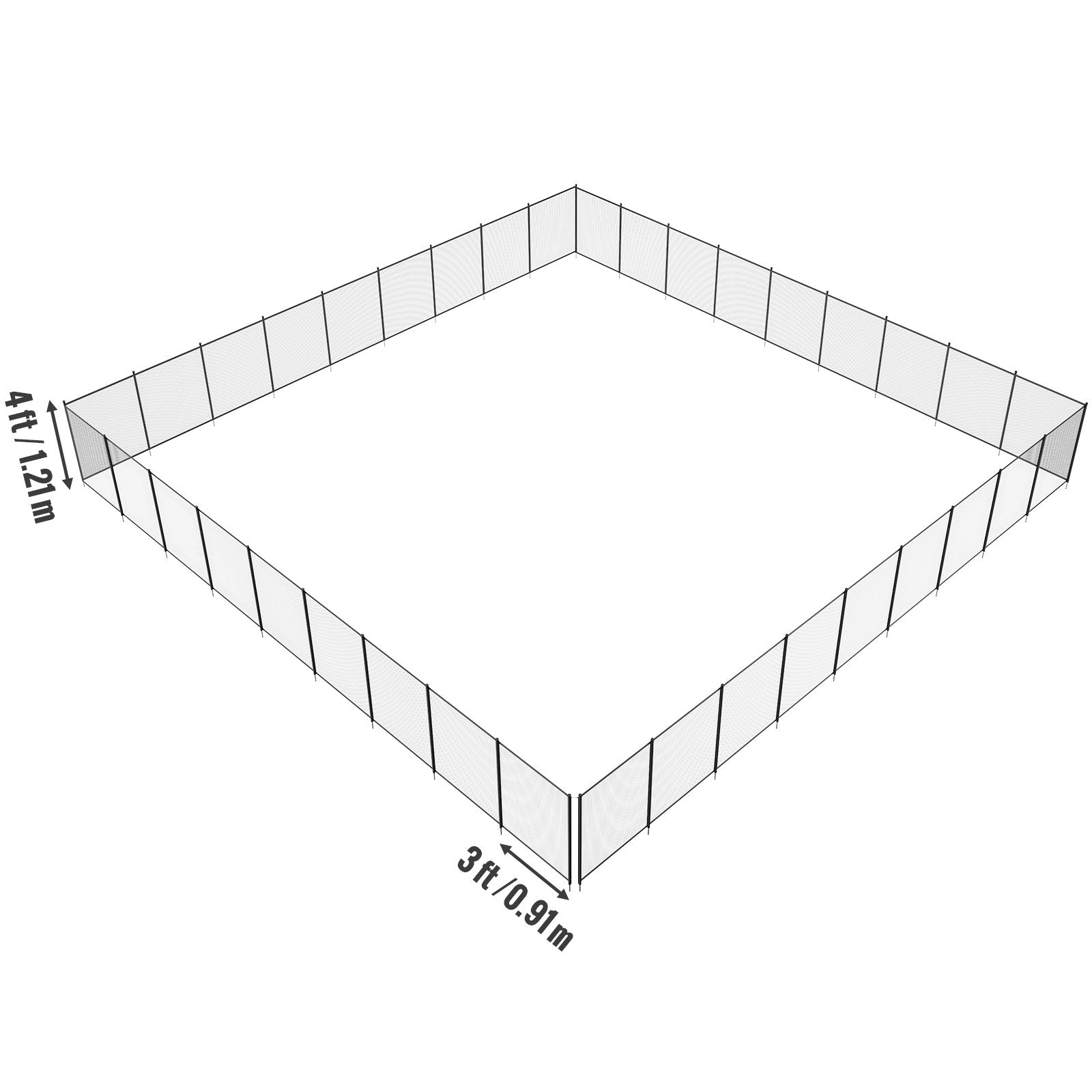 Pool Fence 4 x 108 FT Removable Pool Fences for Inground Pools Outdoor