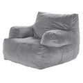 Bean Bag Chair, BeanBag Sofa Chair with Armrests for Adults, Fluffy Plush & High-Density Foam Filling Adult Bean Bag with Zapper, Comfy Lazy Sofa Chair Ideal for Living Room, Bedroom, Grey