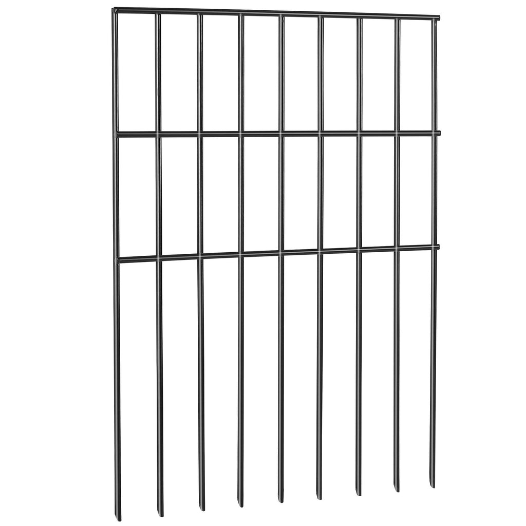 Garden Fence, No Dig Fence 44(H)x33(L)cm Animal Barrier Fence, Underground Decorative Garden Fencing with 3.81 cm Spike Spacing, Metal Dog Fence for the Yard and Outdoor Patio, 28 Pack