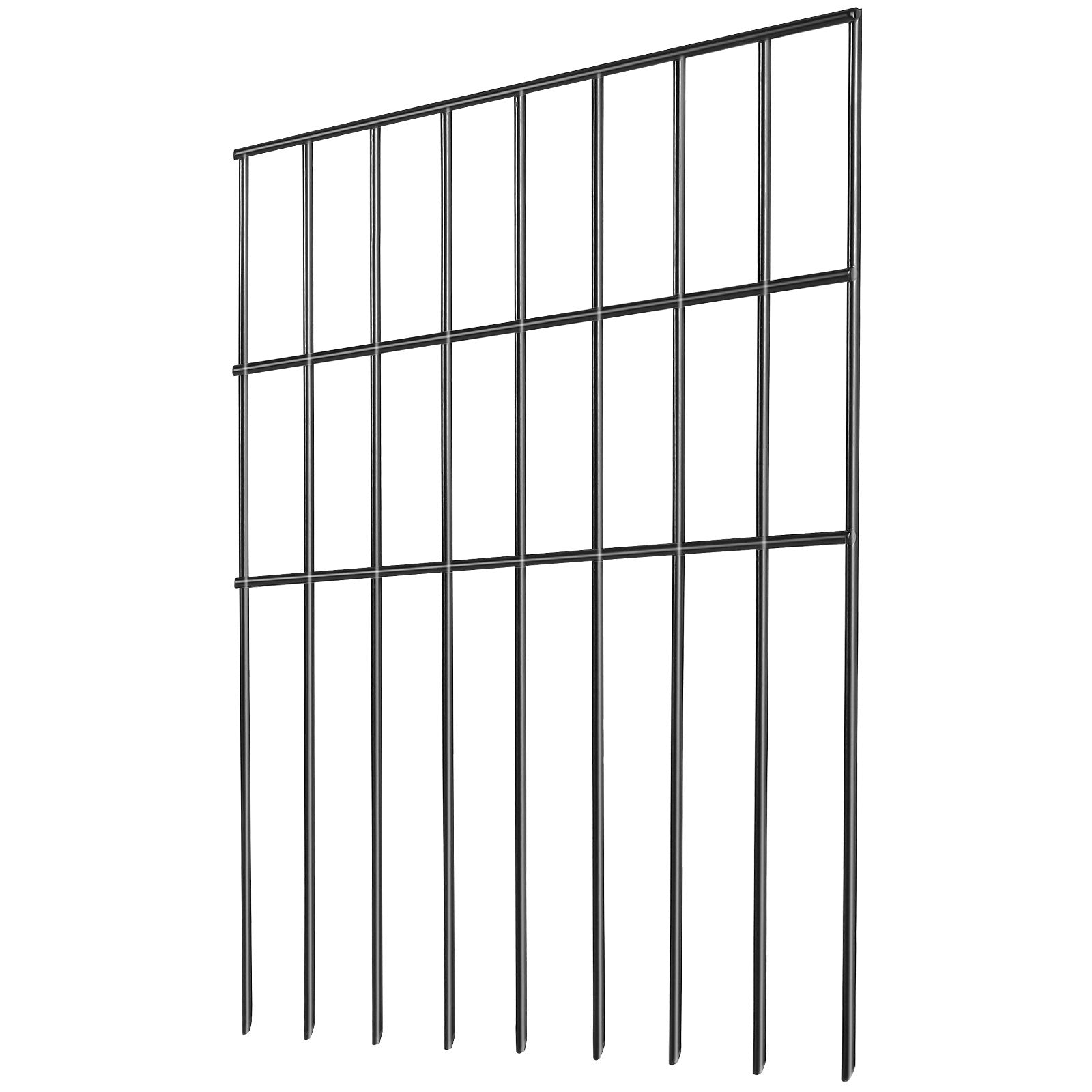 Garden Fence, No Dig Fence 44(H)x33(L)cm Animal Barrier Fence, Underground Decorative Garden Fencing with 3.81 cm Spike Spacing, Metal Dog Fence for the Yard and Outdoor Patio, 28 Pack