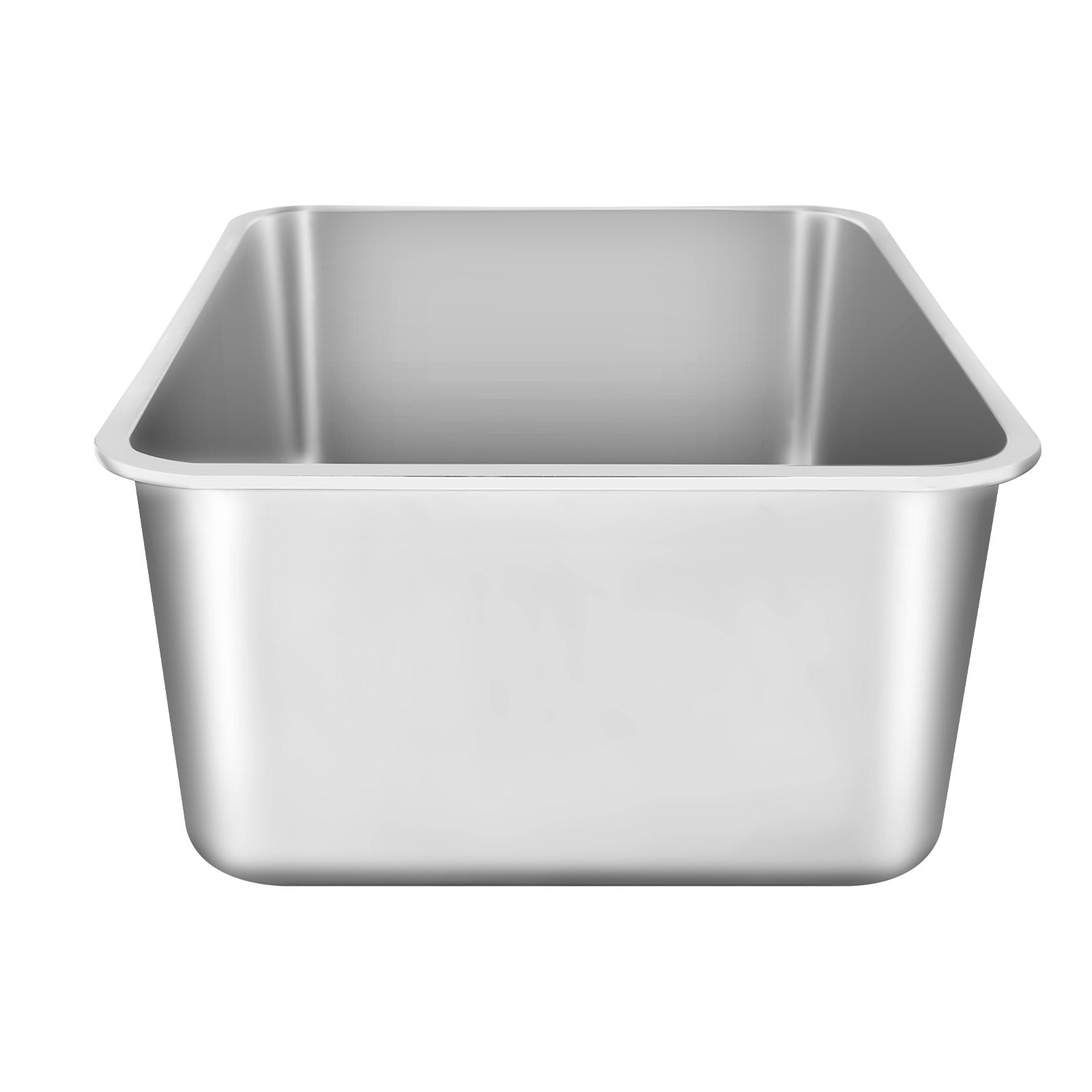 Cat Litter Box, 203 mm Deep, XL Extra Large Stainless Steel Cat Litter Box with Scoop, Wide Filtering Foot Board & High Sides, Enclosed Odor-Free Easy-to-Clean Litter Box, Fit for Big Cats