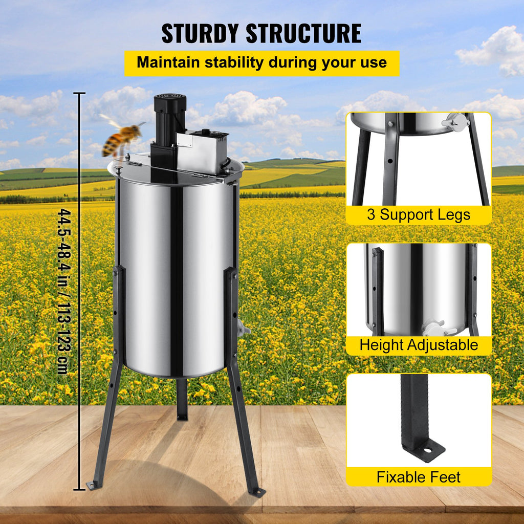 Brand New Large Two 2 Frame Stainless Steel Electric Honey Extractor
