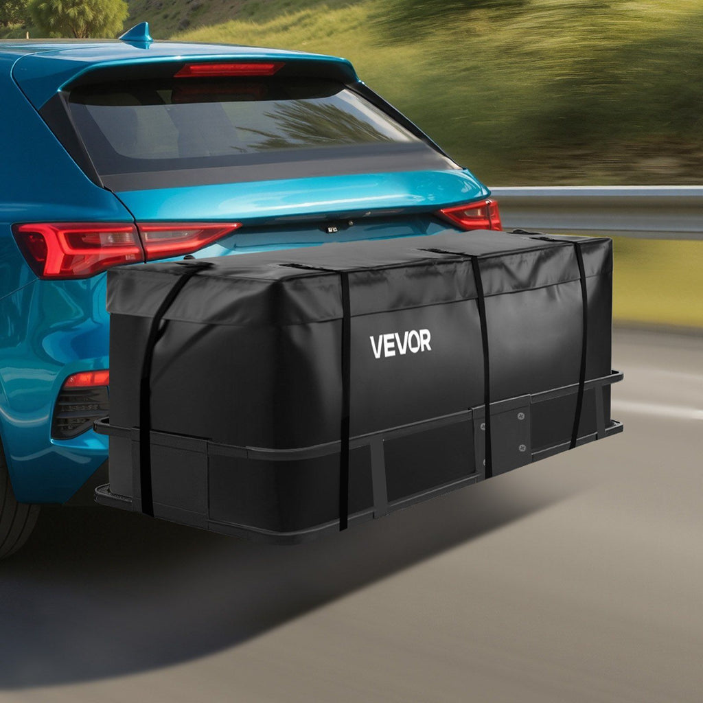 Hitch Cargo Carrier Bag, Waterproof 840D PVC, 152 x 61 x 62 cm (20 Cubic Feet), Heavy Duty Cargo Bag for Truck Bed Storage with 6 Reinforced Straps, Suitable for Car SUV Vans Hitch Basket