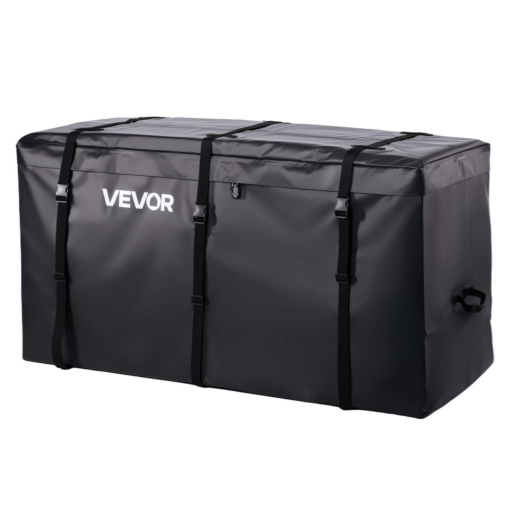 Hitch Cargo Carrier Bag, Waterproof 840D PVC, 152 x 61 x 77.8 cm (25 Cubic Feet), Heavy Duty Cargo Bag for Truck Bed Storage with Reinforced Straps, Suitable for Car SUV Vans Hitch Basket