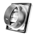 97mm Wall Vent Cover, Louvered Square AC Vent Gable Cover, Premium Stainless Steel & with Noise Reducing Rubber Gasket, for House,Bathroom,Garage,Kitchen,Basement (1 Pack, Silver)