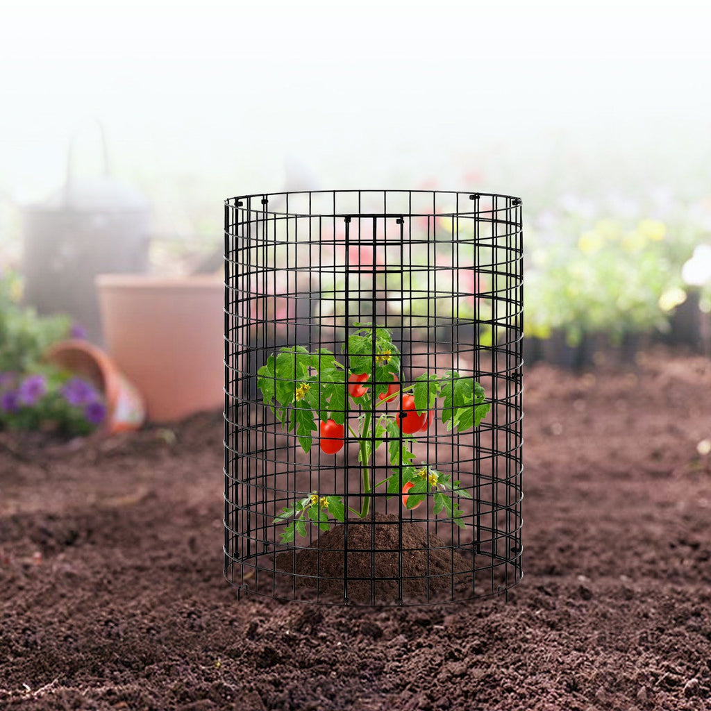 6 Pack Plant Protector from Animals, 320mm Dia. x 355mm H Chicken Wire Plant Protector, Plant Cages for Outdoor Plants, Flowers & Vegetables, Keeps Bunny Chicken Squirrels Out, 18pcs Metal Mesh