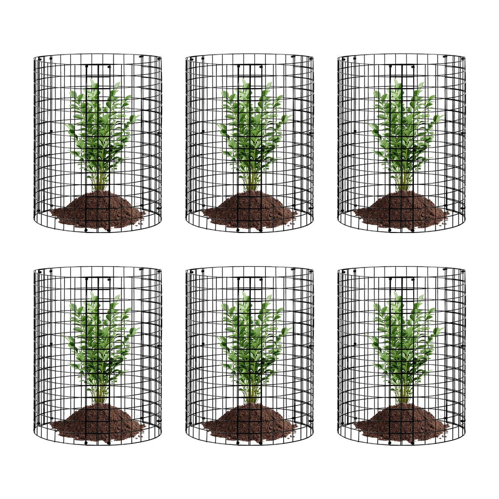 6 Pack Plant Protector from Animals, 320mm Dia. x 355mm H Chicken Wire Plant Protector, Plant Cages for Outdoor Plants, Flowers & Vegetables, Keeps Bunny Chicken Squirrels Out, 18pcs Metal Mesh