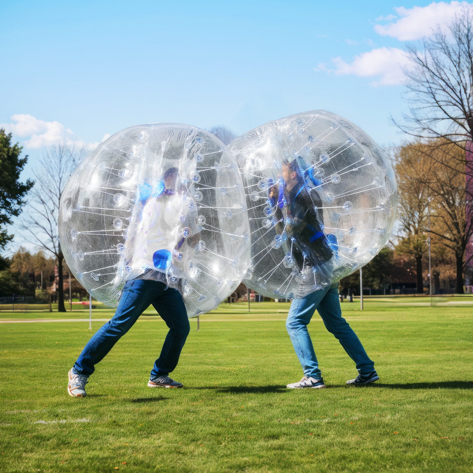 Inflatable Bumper Ball 1-Pack, 4FT/1.2M Body Sumo Zorb Balls for Teen & Adult, 0.8mm Thick PVC Human Hamster Bubble Balls for Outdoor Team Gaming Play, Bumper Bopper Toys for Garden, Yard, Park