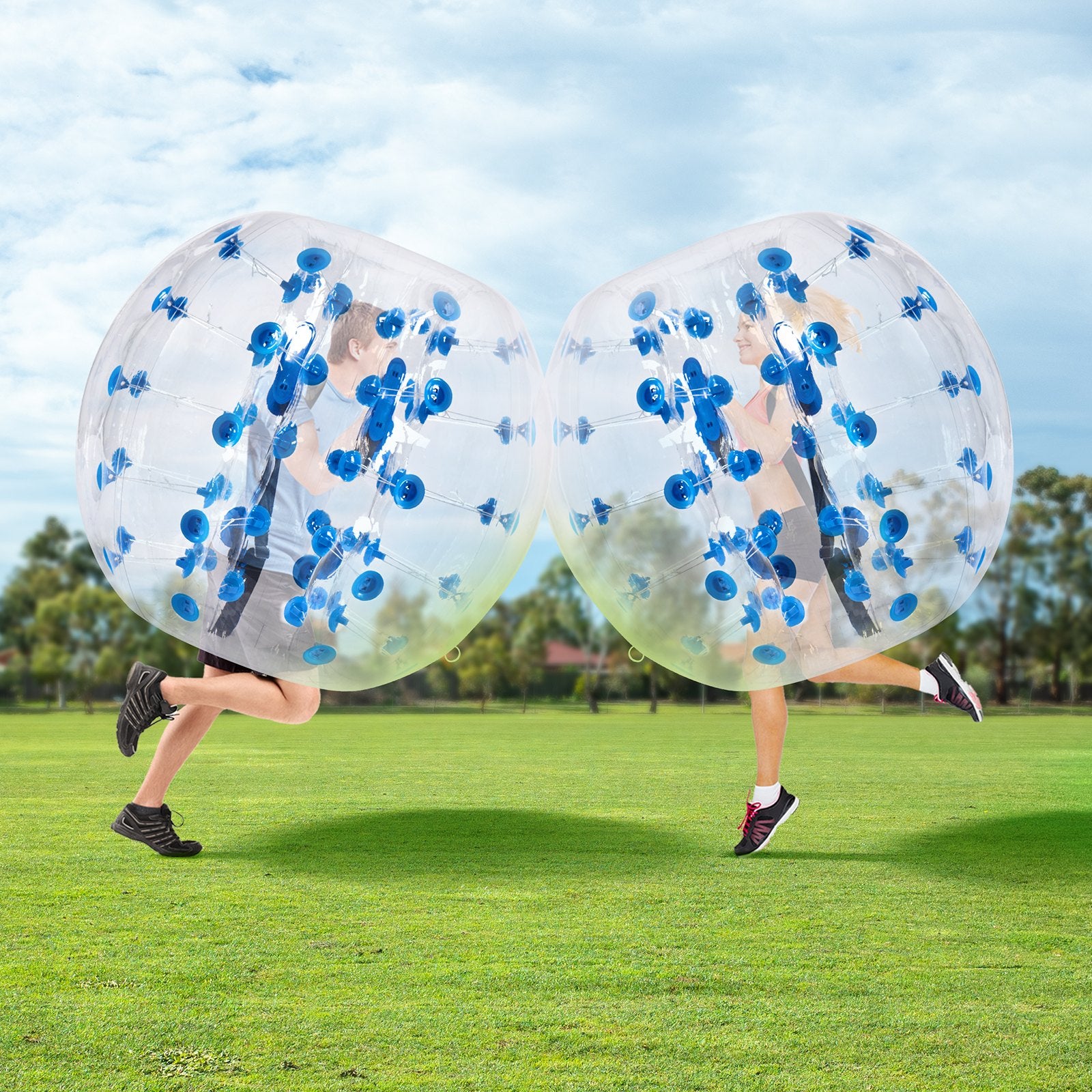 Inflatable Bumper Ball 1-Pack, 4FT/1.2M Body Sumo Zorb Balls for Teen & Adult, 0.8mm Thick PVC Human Hamster Bubble Balls for Outdoor Team Gaming Play, Bumper Bopper Toys for Garden, Yard, Park