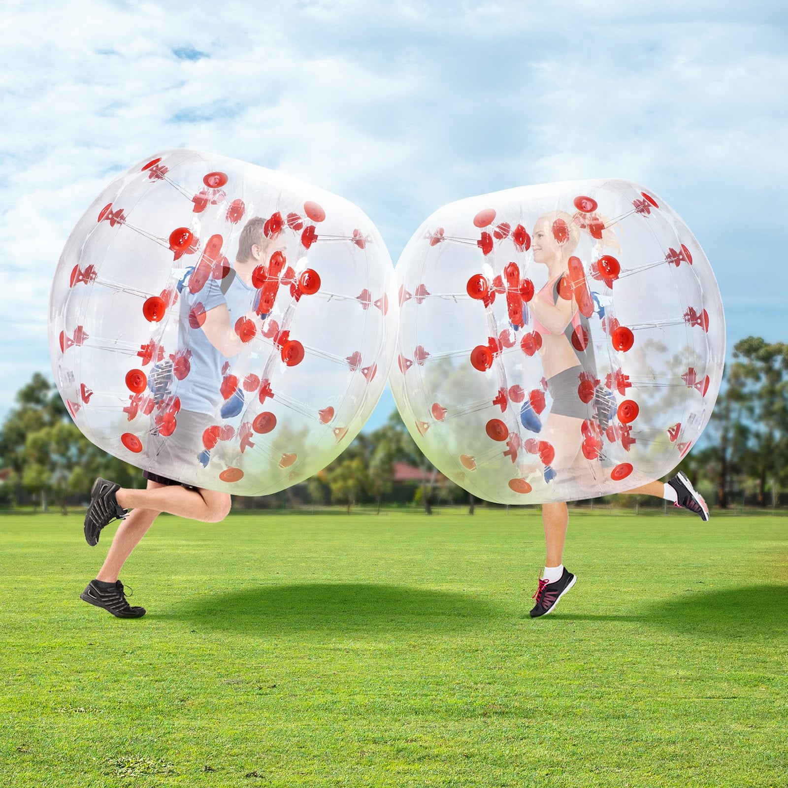 Inflatable Bumper Ball 1-Pack, 4FT/1.2M Body Sumo Zorb Balls for Teen & Adult, 0.8mm Thick PVC Human Hamster Bubble Balls for Outdoor Team Gaming Play, Bumper Bopper Toys for Garden, Yard, Park