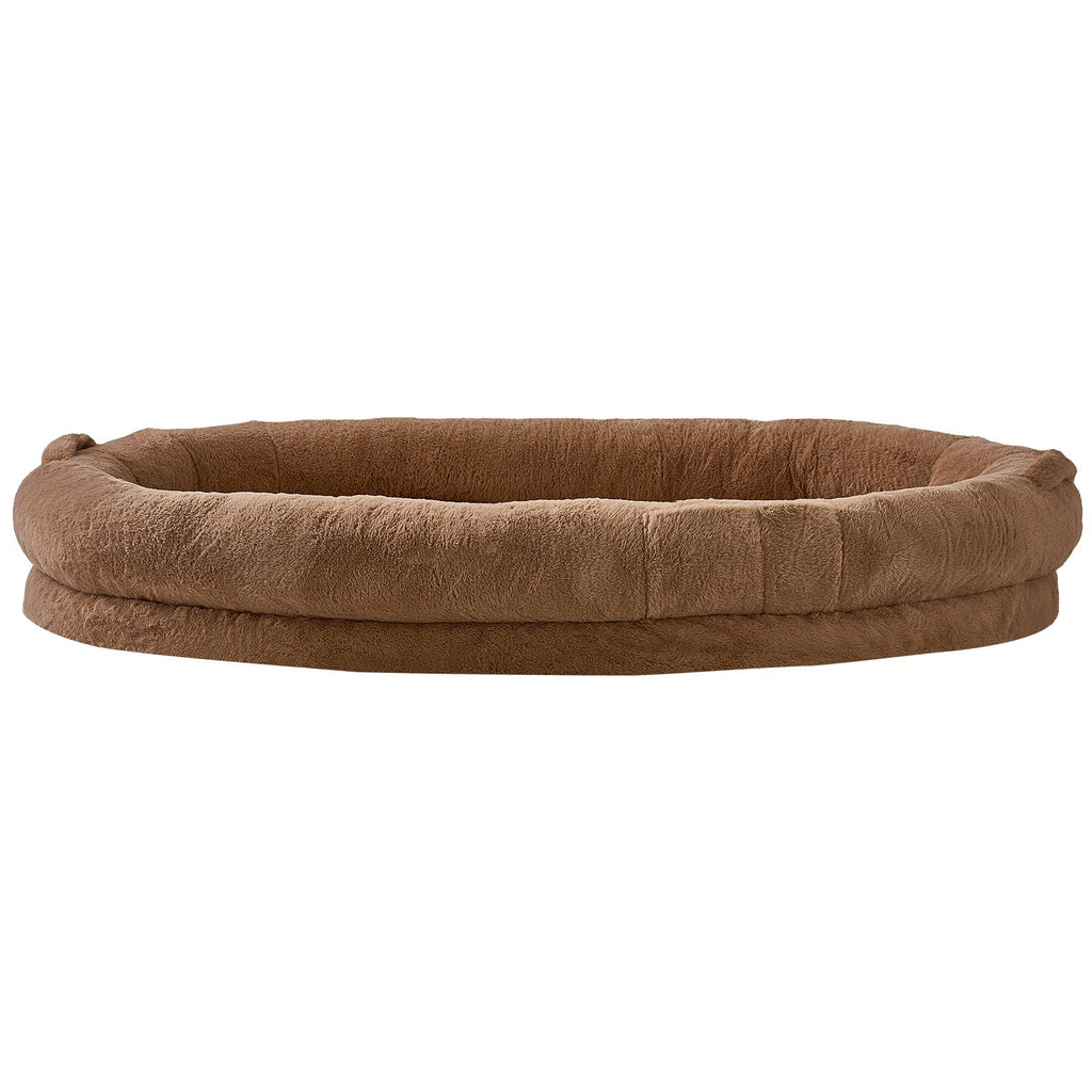 Human Dog Bed 1825x1220x254 mm Human Size Dog Bed Washable Faux Rabbit Fur